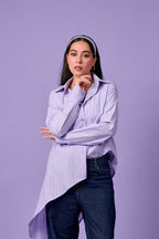 Flow Asymmetric Shirt (Lavender)