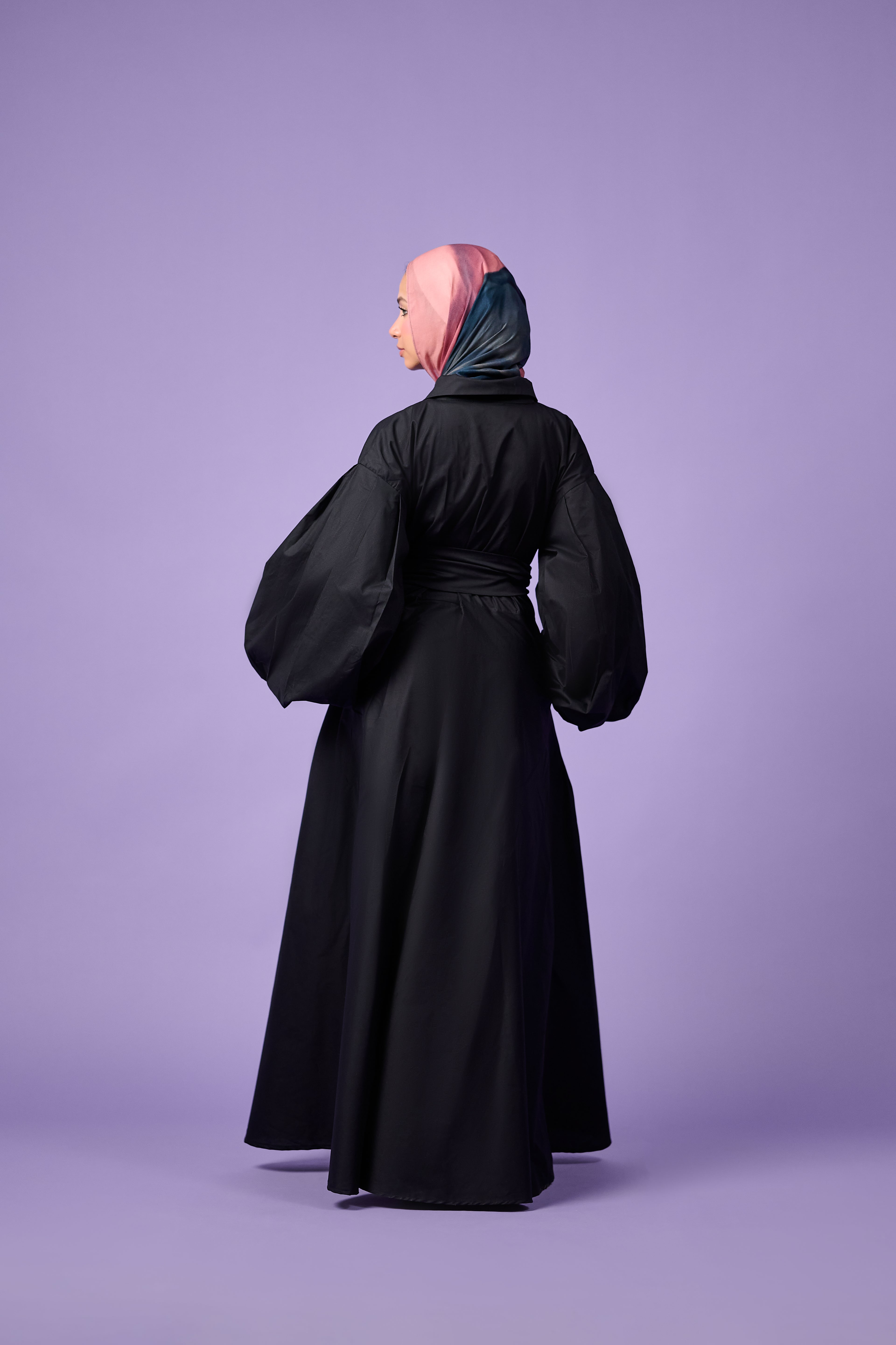 Cloud Sleeve Dress (Midnight Black)