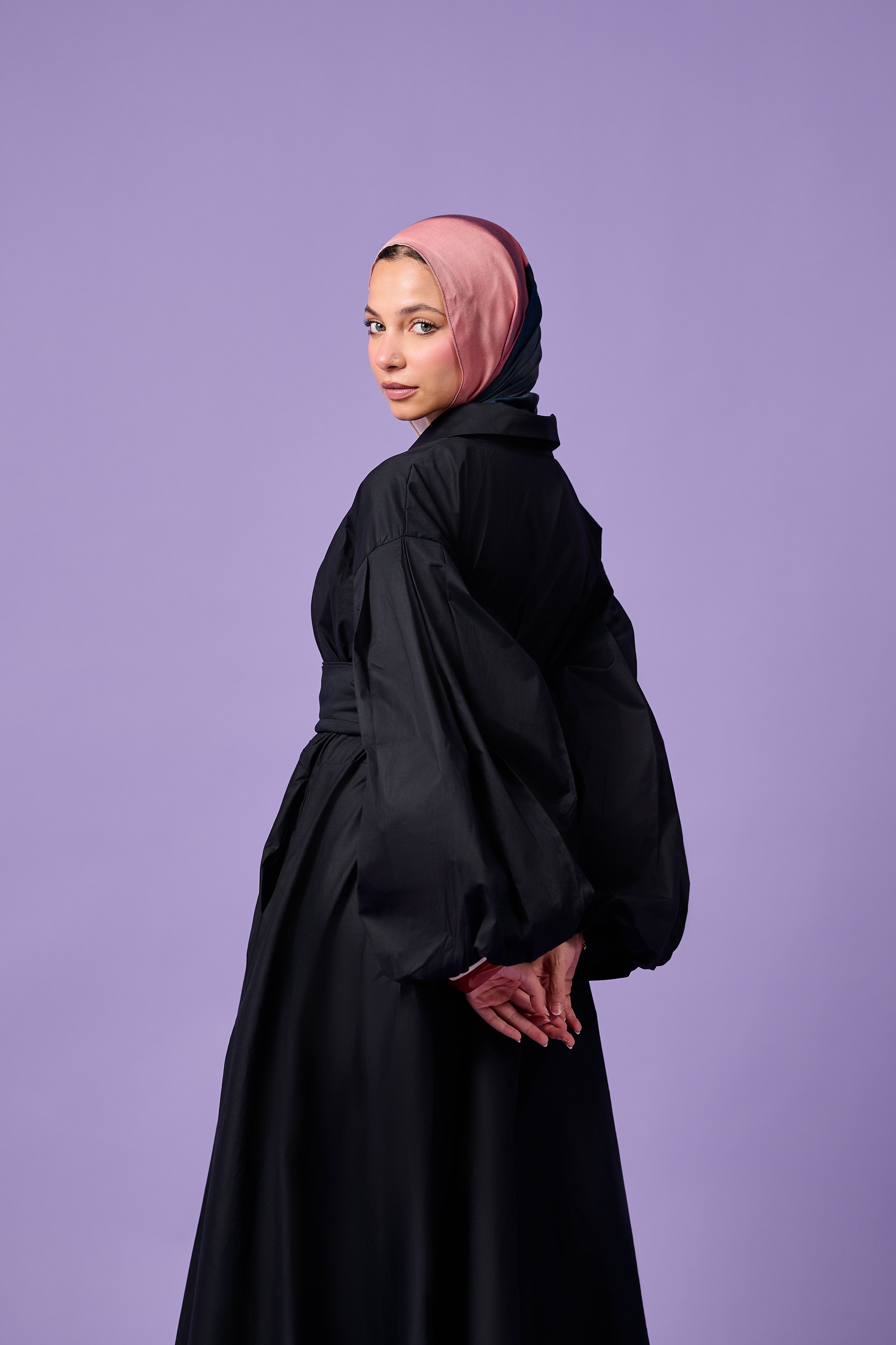 Cloud Sleeve Dress (Midnight Black)