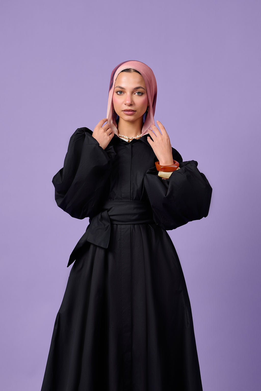 Cloud Sleeve Dress (Midnight Black)