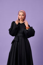 Cloud Sleeve Dress (Midnight Black)