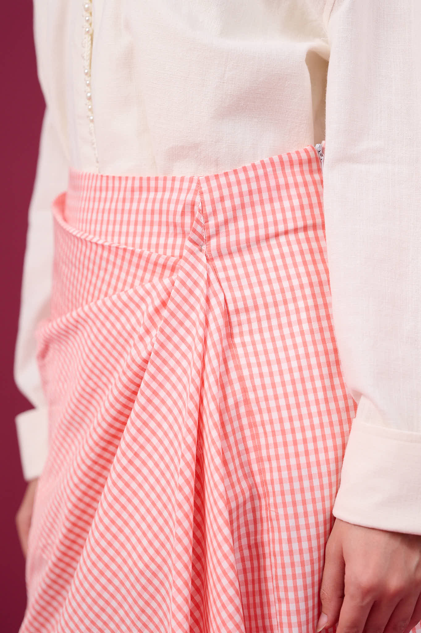 Summer Drape Skirt (Pinkish Orange)