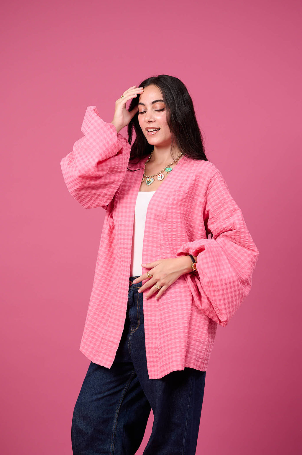 Candy Puff Kimono (Pink Marshmallow)
