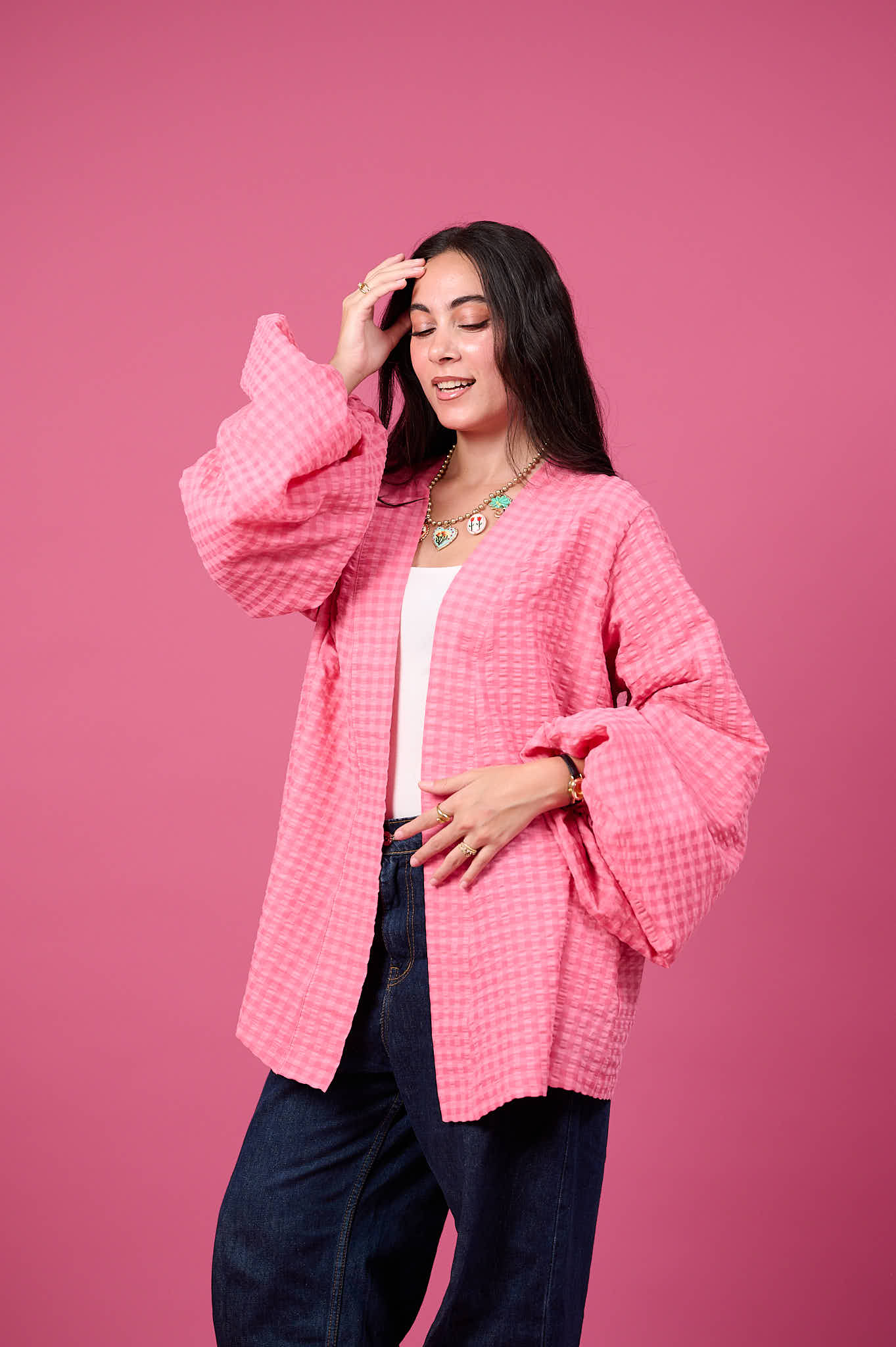 Candy Puff Kimono (Pink Marshmallow)