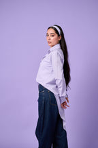 Flow Asymmetric Shirt (Lavender)