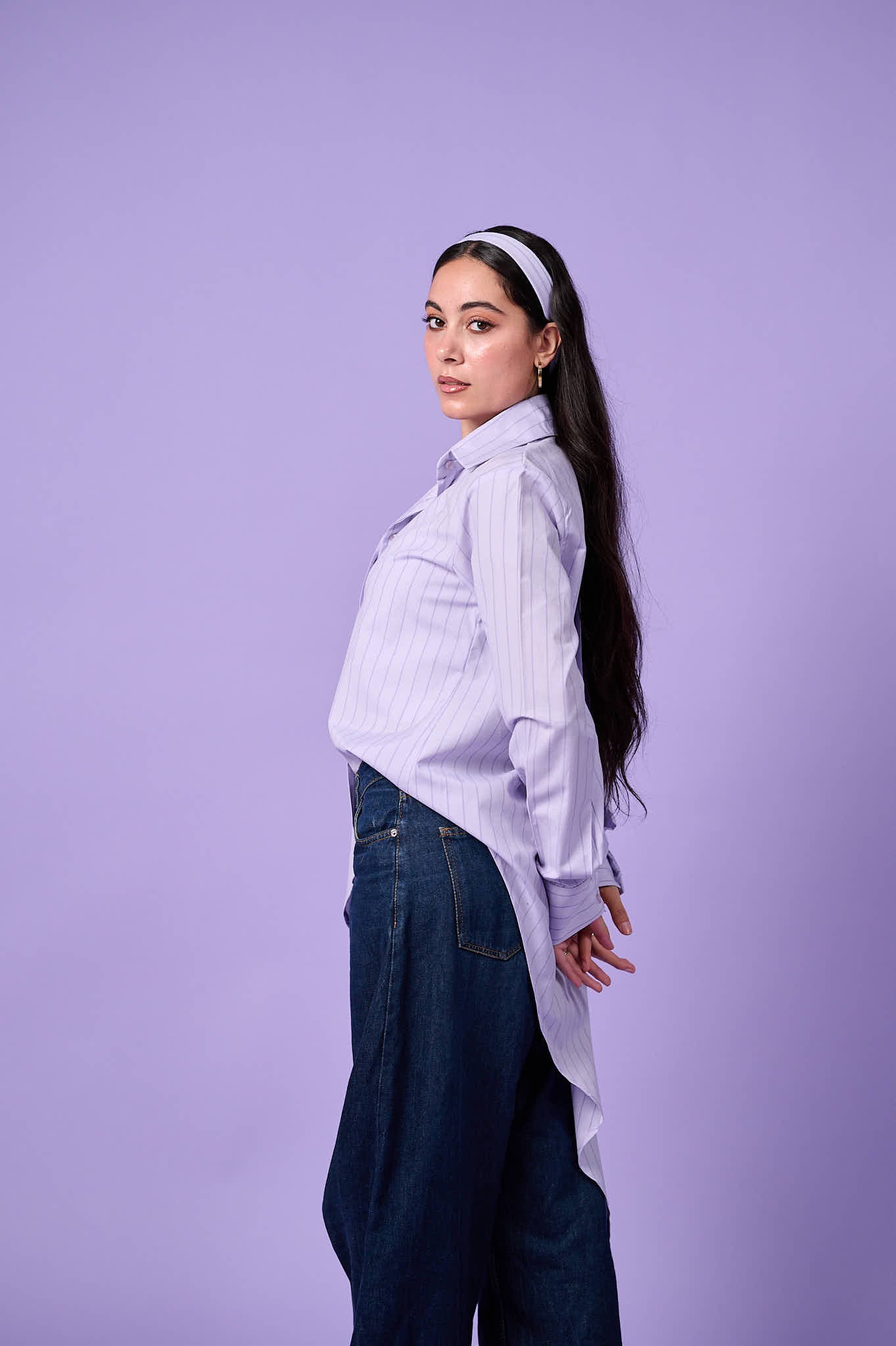 Flow Asymmetric Shirt (Lavender)