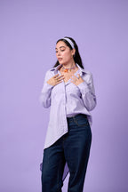 Flow Asymmetric Shirt (Lavender)
