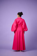 Cloud Sleeve Dress (Fuchsia Pink)