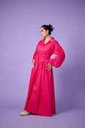 Cloud Sleeve Dress (Fuchsia Pink)