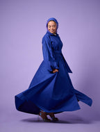 Cloud Sleeve Dress (Electric Blue)
