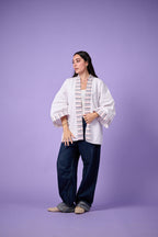 Floral Patchwork Kimono (White)