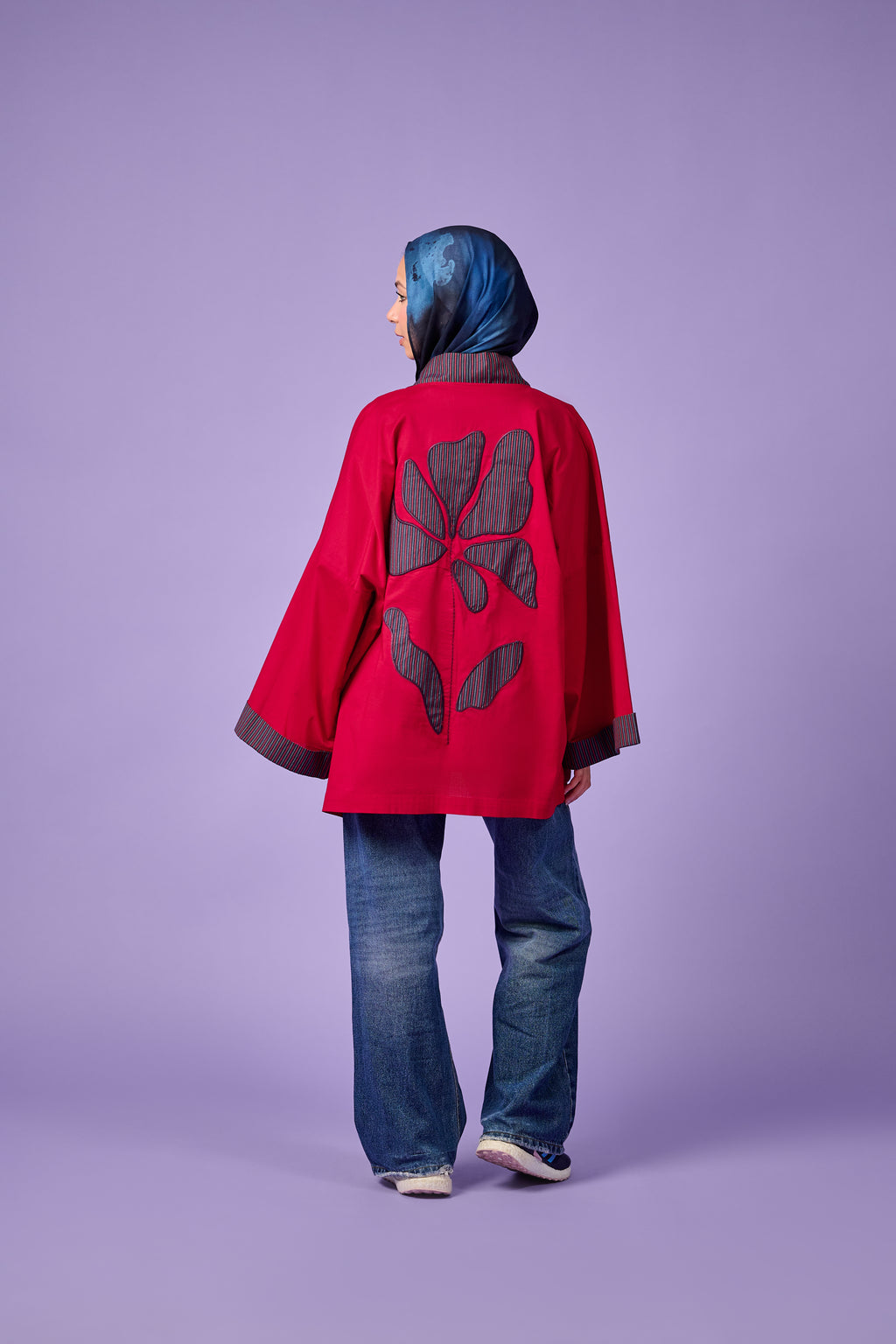 Floral Patchwork Kimono (Red)