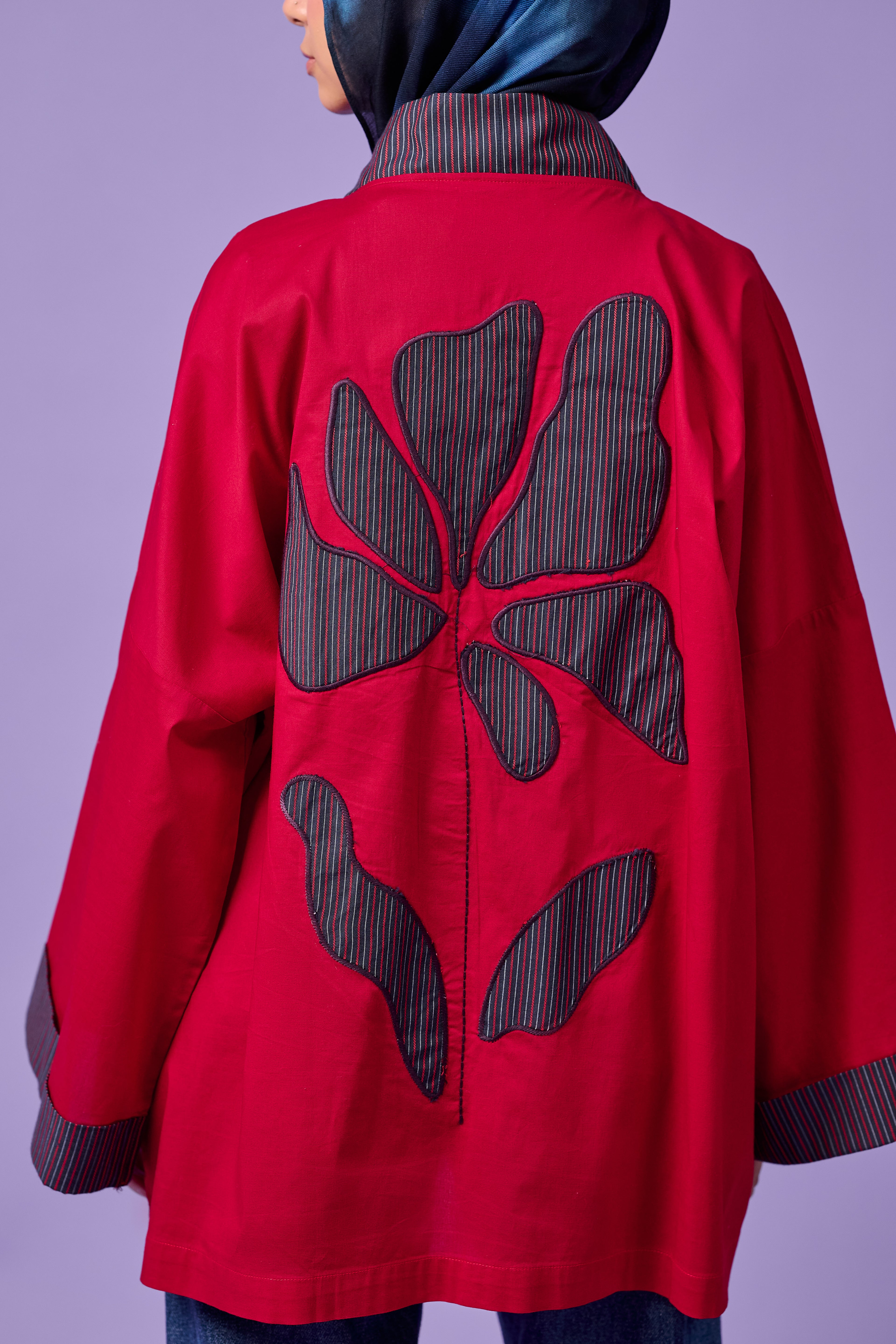 Floral Patchwork Kimono (Red)