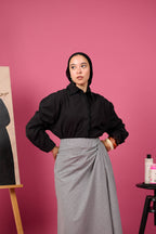 Summer Drape Skirt (Black)