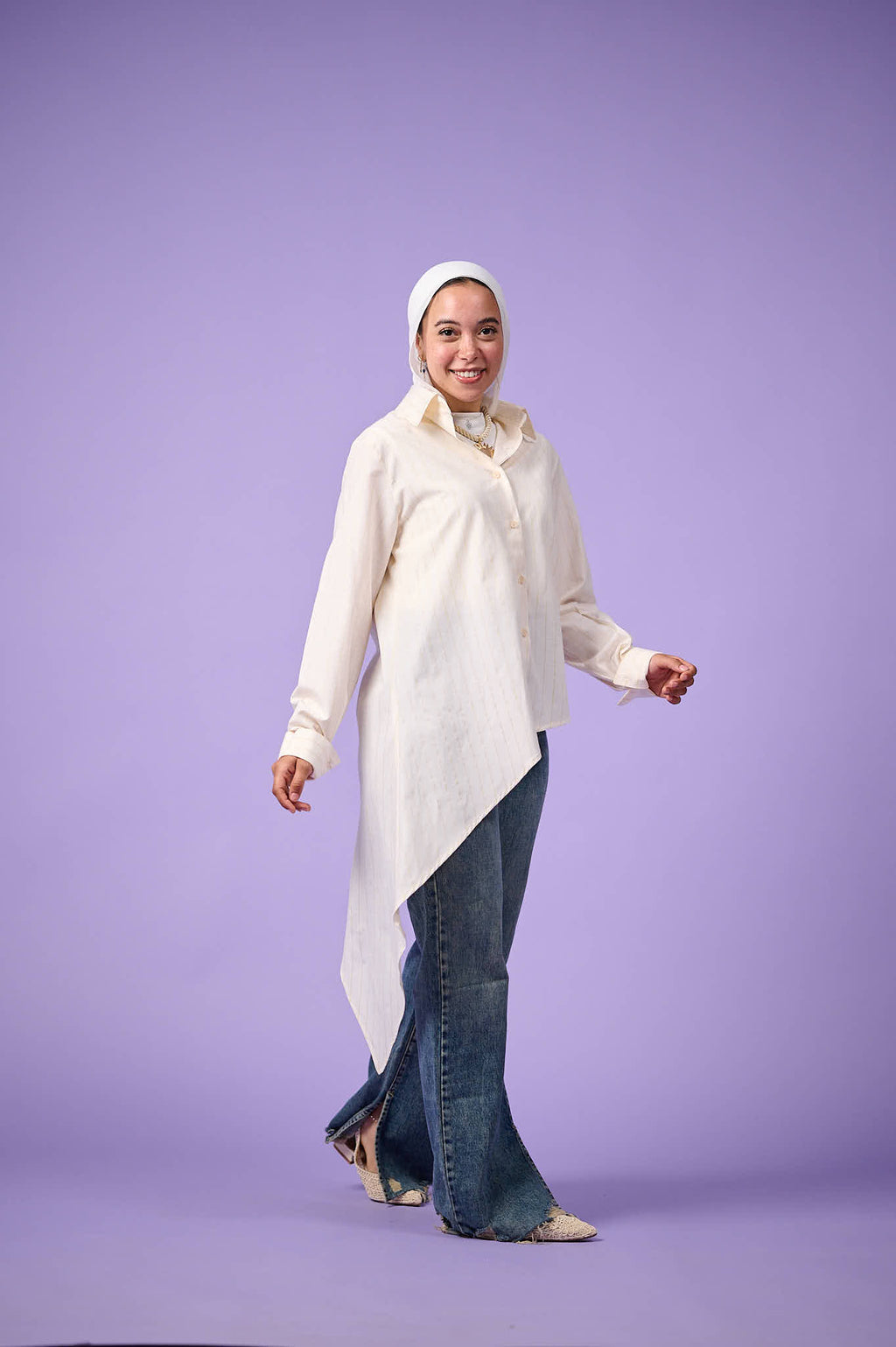 Flow Asymmetric Shirt (Vanilla)
