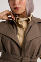 Linen Waistcoat Set (Purplish brown)