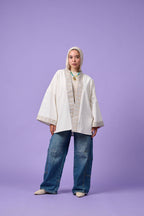 Floral Patchwork Kimono (Offwhite)