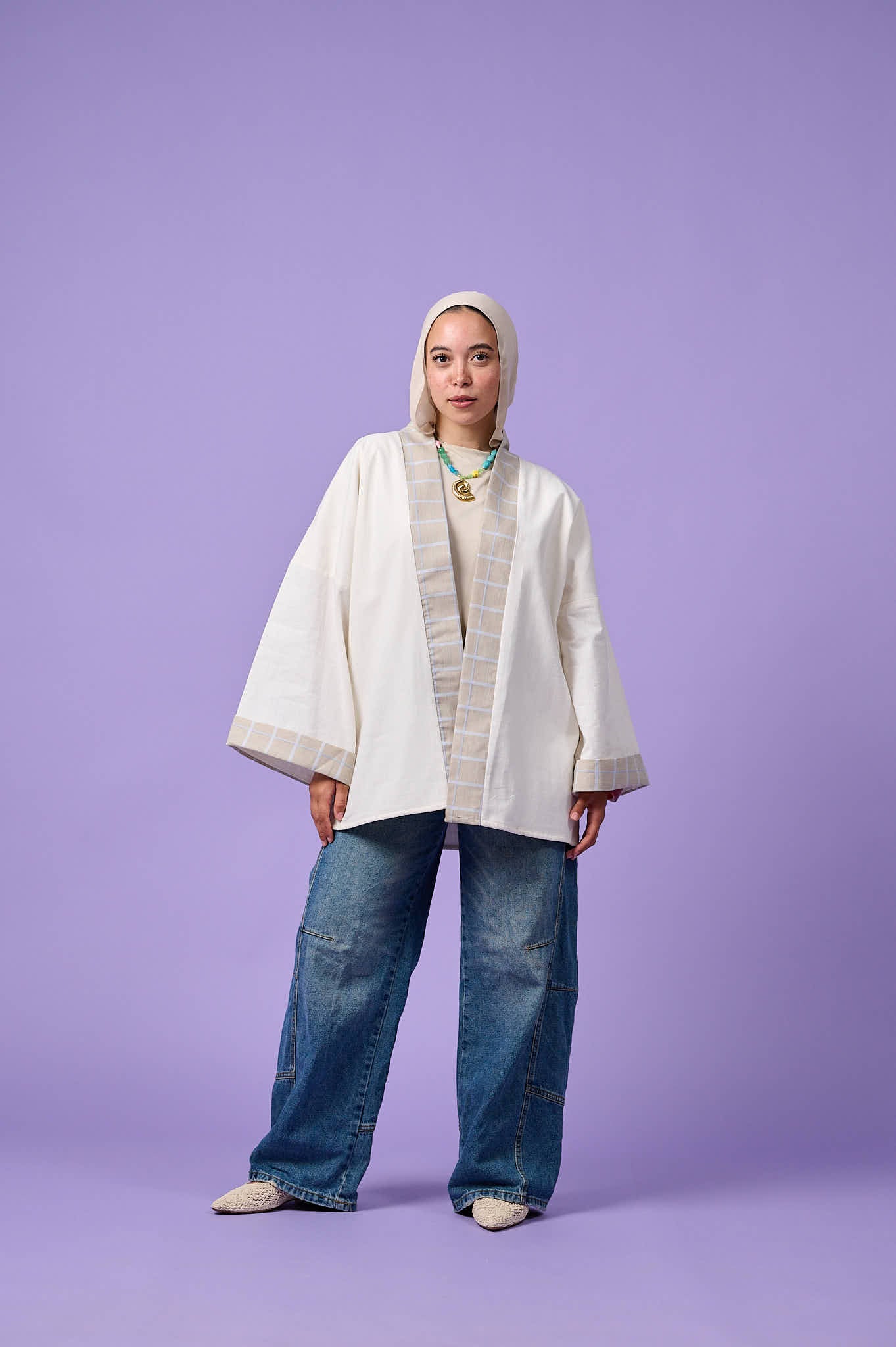Floral Patchwork Kimono (Offwhite)