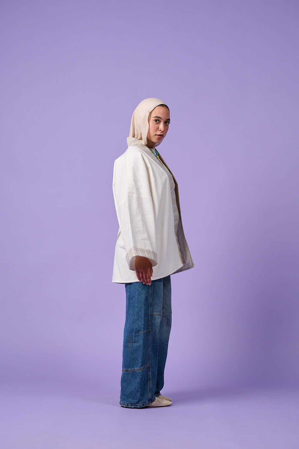 Floral Patchwork Kimono (Offwhite)