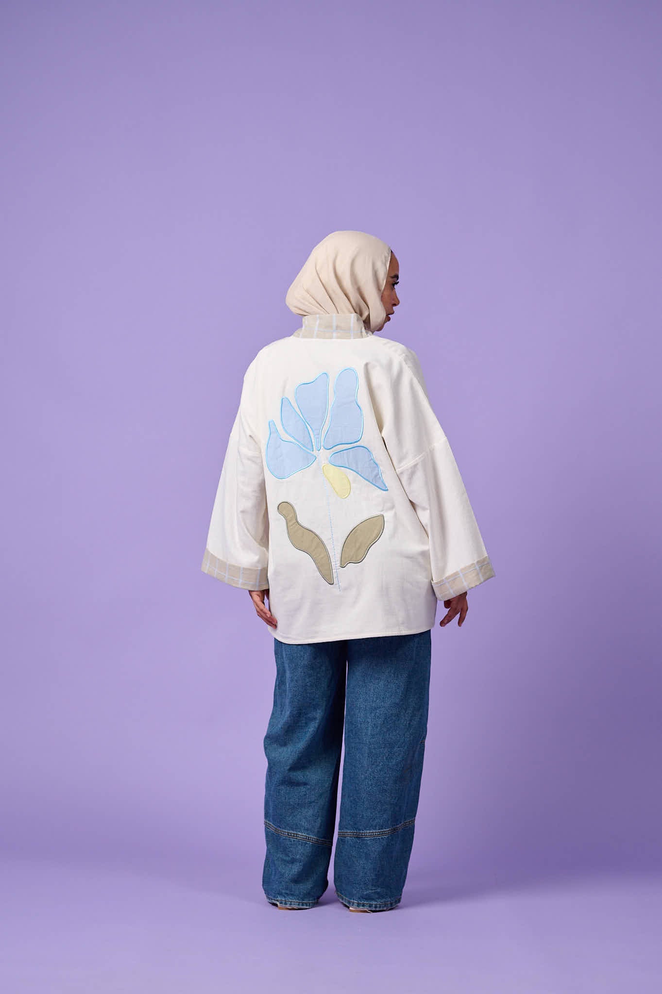 Floral Patchwork Kimono (Offwhite)