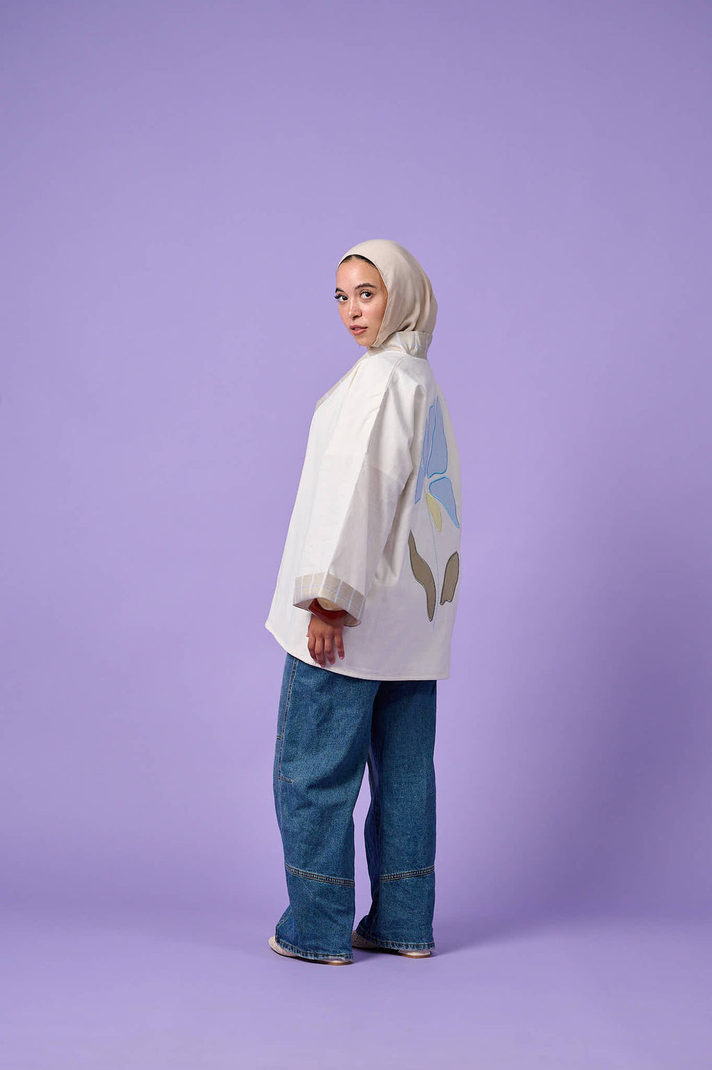 Floral Patchwork Kimono (Offwhite)