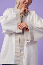 Floral Patchwork Kimono (Offwhite)