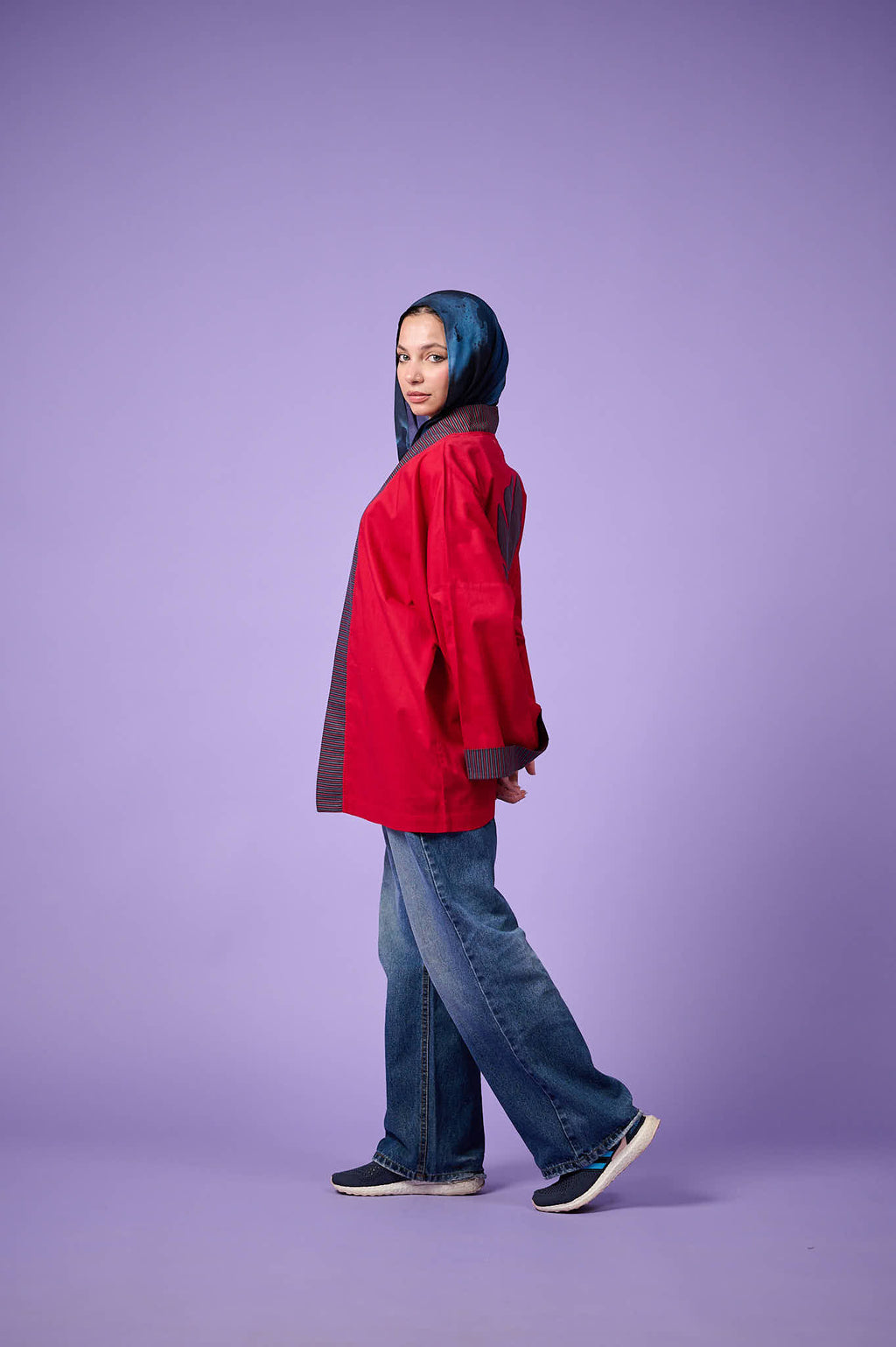 Floral Patchwork Kimono (Red)