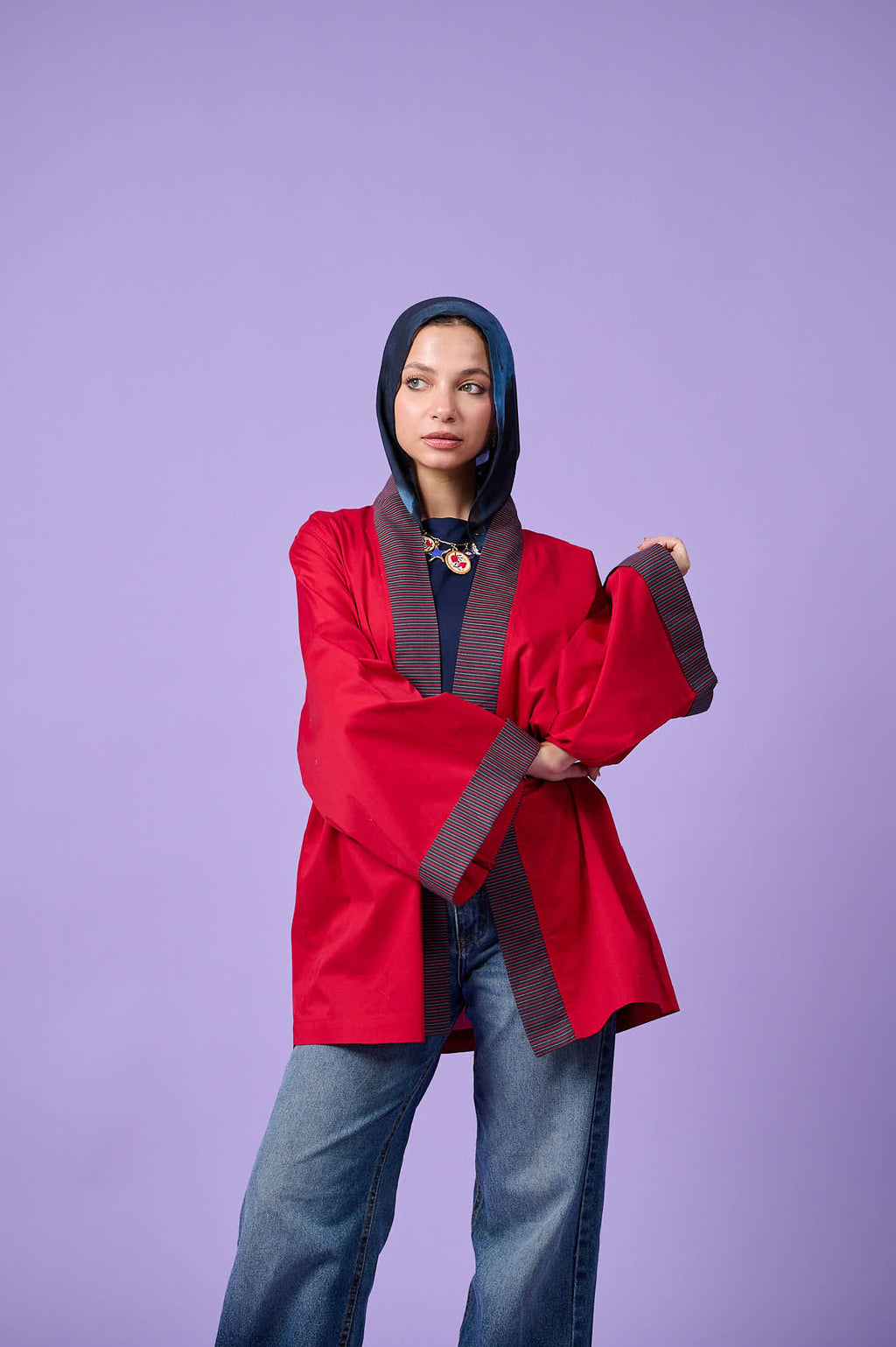 Floral Patchwork Kimono (Red)
