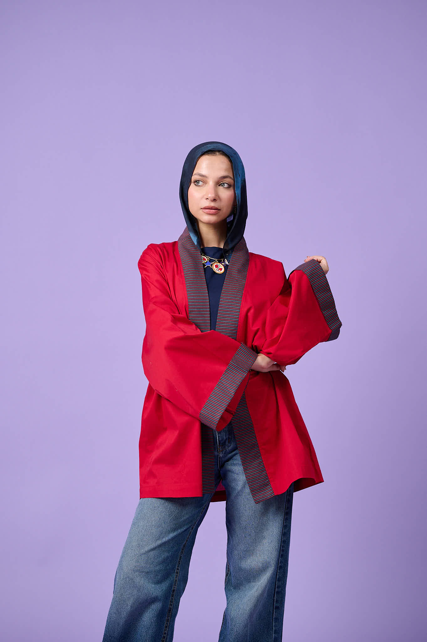 Floral Patchwork Kimono (Red)