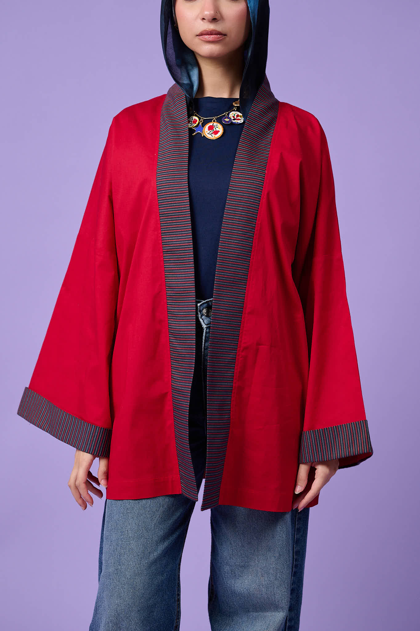 Floral Patchwork Kimono (Red)