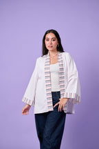 Floral Patchwork Kimono (White)