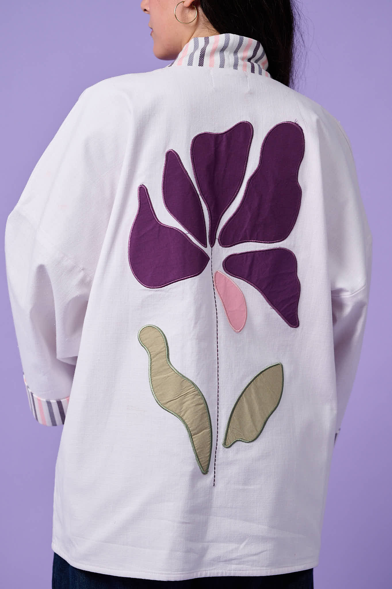 Floral Patchwork Kimono (White)
