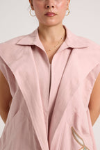 Linen Waistcoat Set (Powder pink)