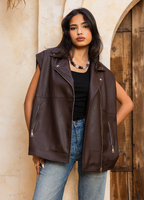 Cut Leather Vest